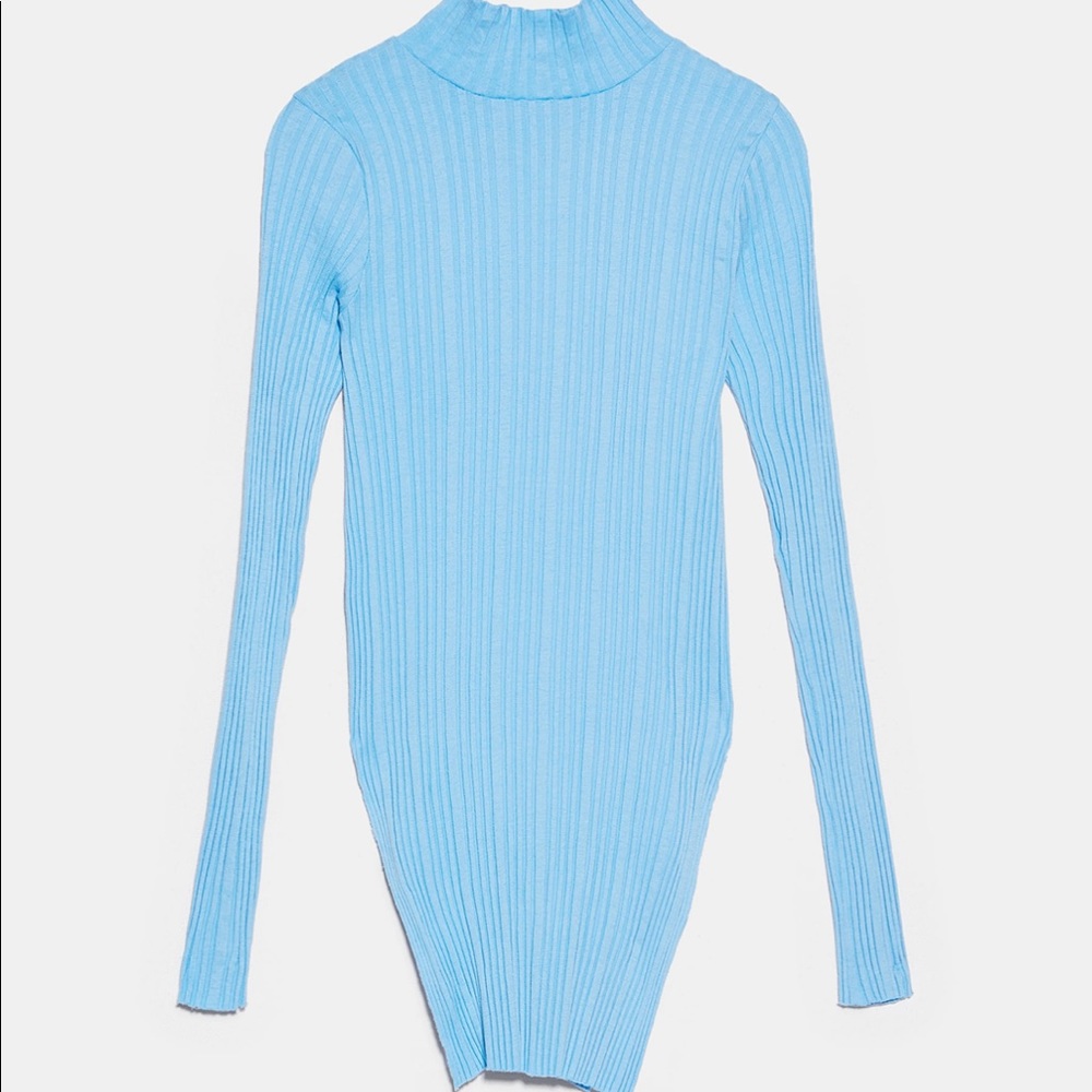 Light blue ribbed top - Picture 3 of 7